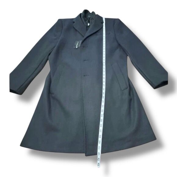 NWT Kenneth Cole Awearness Long Coat Navy Removable Bib Single Breast Men’s XL - Picture 4 of 14